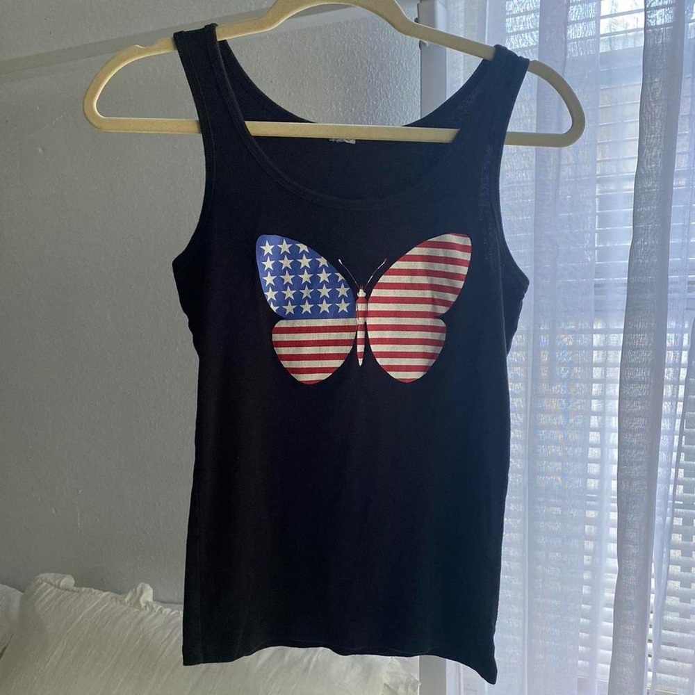 Vintage Y2K butterfly tank